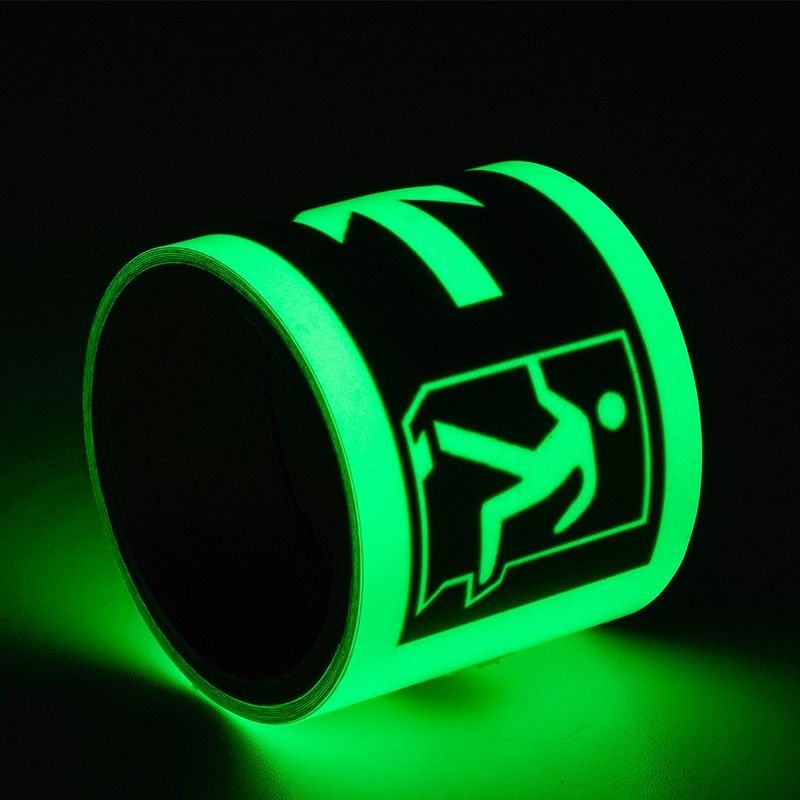 Adesivo in vinile luminescente per segnali di sicurezza