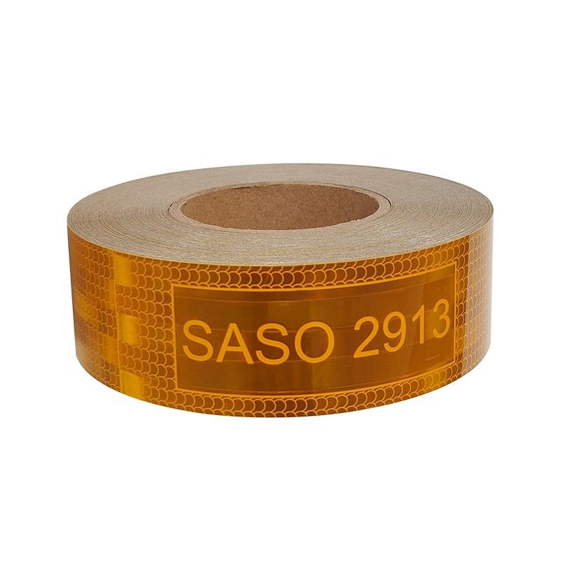 LU Saso 2913 Adesivo adesivo ad accento riflettente ad avvertimento di sicurezza Nastro di segretezza 5cmx25m 7,5 cm 10 cm Nastro metallizzato giallo ad accento riflettente ad avvertimento di sicurezza per camion