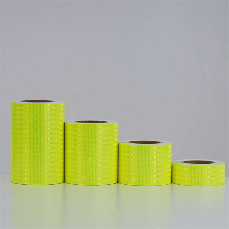 Nastro di segnalamento di sicurezza fluorescente giallo-verde riflettente per rimorchio, autocarro, motociclo