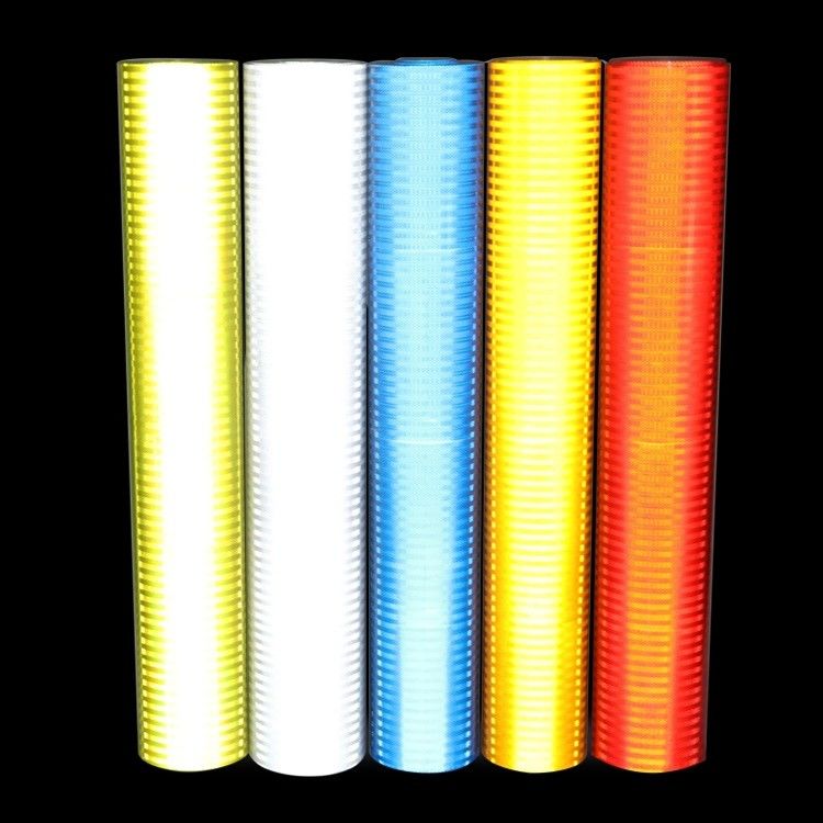 Foglio riflettente prismatico autoadesivo acrilico stampabile giallo fluorescente UV stampabile di alta intensità, grado prismatico, freccia, 10 anni