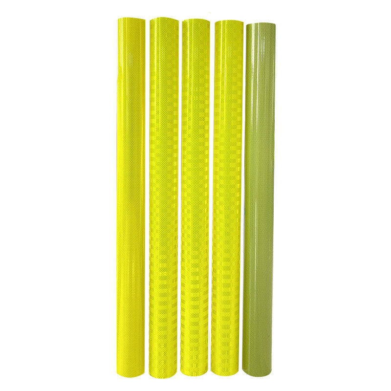 Segnale rigido giallo verde fluorescente foglio riflettente ad alta intensità prismatico con visibilità 24 ore