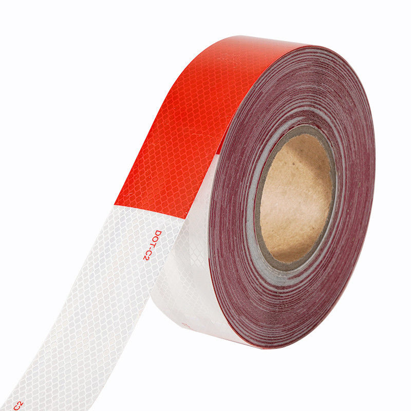 DOT-C2 Nastro di sicurezza riflettente impermeabile in rosso e bianco Adesivo per rimorchi Segnali stradali Prodotto