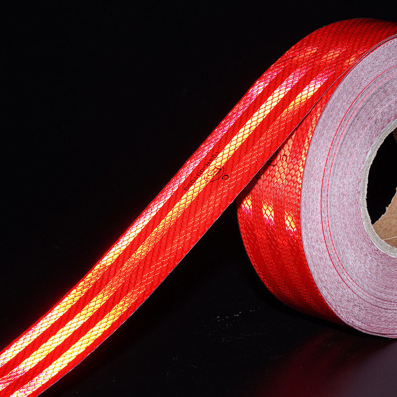 Acrilico ECE 104 Bianco Rosso Giallo Veicolo Nastro riflettente prismatico per segnalazione di sicurezza dei camion