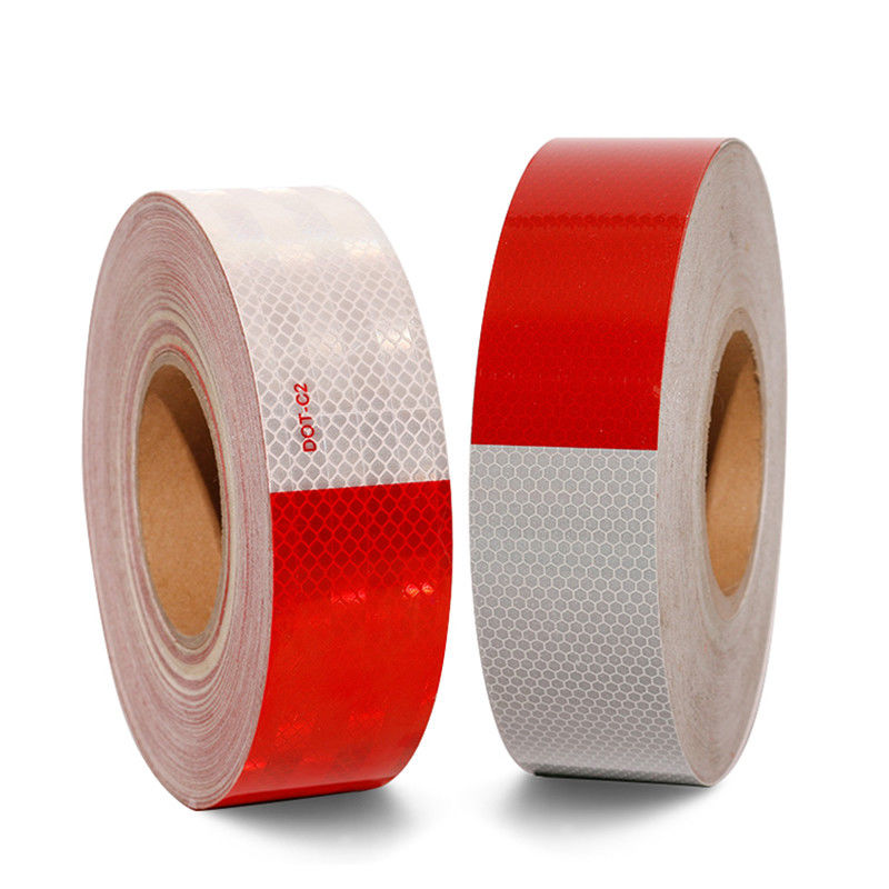 Nastro riflettente impermeabile DOT-C2 Adesivo rosso e bianco per rimorchi, all' esterno