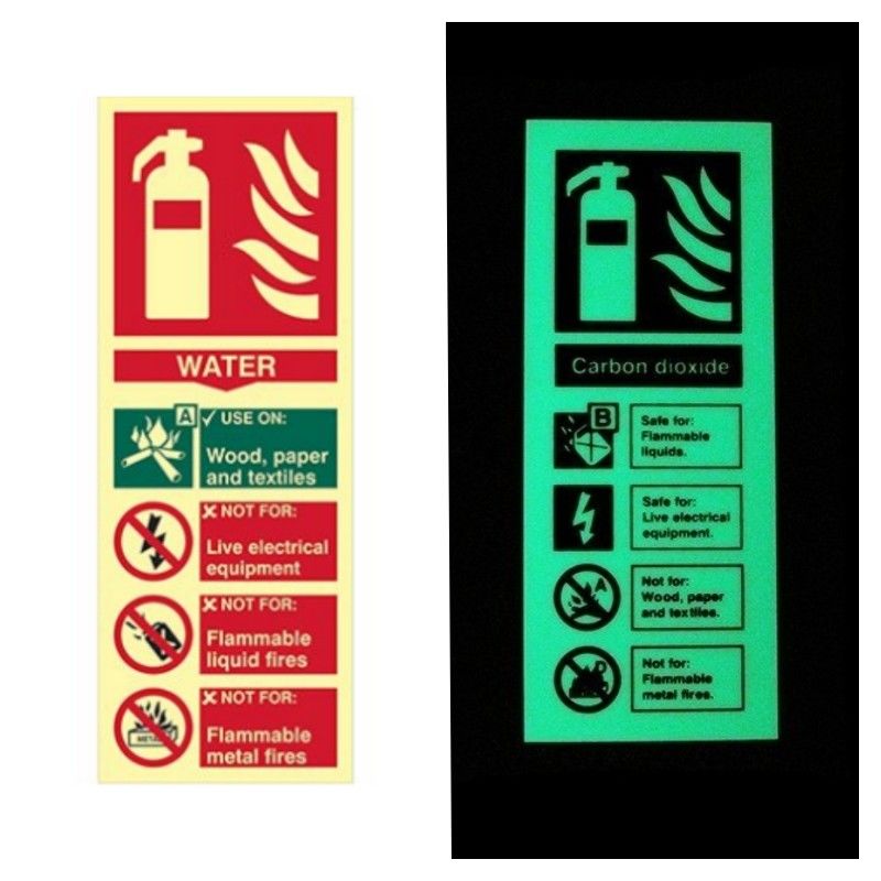 Stampa a getto d'inchiostro digitale Glow in the Dark Film Carta autoadesiva per segnali di sicurezza di uscita IMO