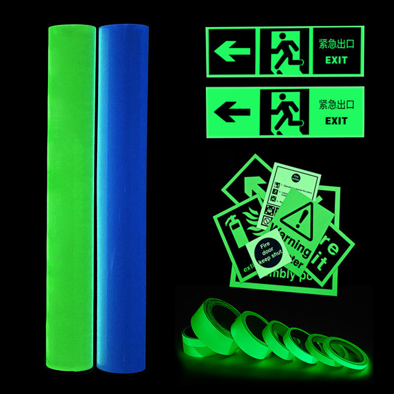 Stampa a getto d'inchiostro digitale Glow in the Dark Film Carta autoadesiva per segnali di sicurezza di uscita IMO
