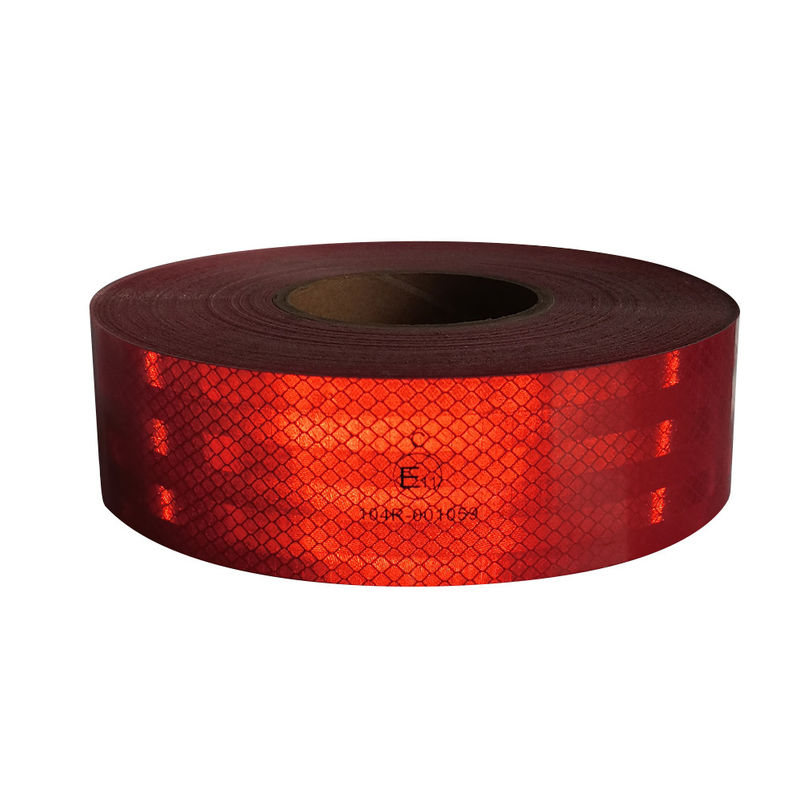 Nastro riflettente autoadesivo ad alta intensità certificato ECE 104R 2in * 150ft rosso / giallo / bianco
