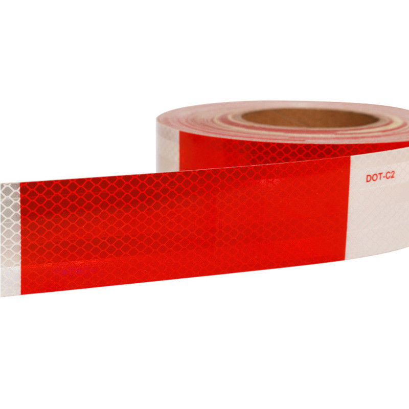 Vinile riflettente ad alta intensità 10 anni Nastro riflettente rosso-bianco dot-C2 Nastro per camion