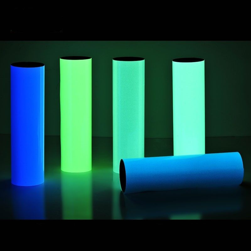 PVC Night Glow in Dark Fotoluminescente vinile autoadesivo segnali di avvertimento di sicurezza stampati luminoso notte luminoso