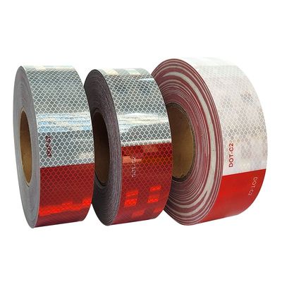 Buon prezzo Nastro adesivo riflettente DOT C2 COT-C2 bianco e rosso alluminato impermeabile in linea