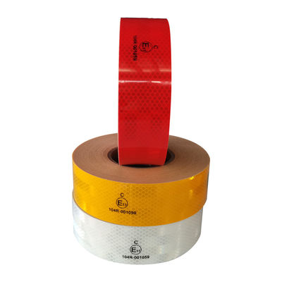Buon prezzo Dimensioni personalizzate ECE Nastro riflettente per il vialetto Bianco rosso Per avvertimento di sicurezza in linea