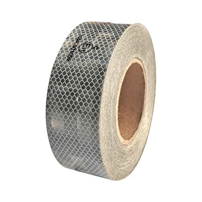 Buon prezzo Sicurezza dei camion Conspicuità Adesivo riflettente alluminato Bianco Nastro riflettente ECE metallizzato in linea