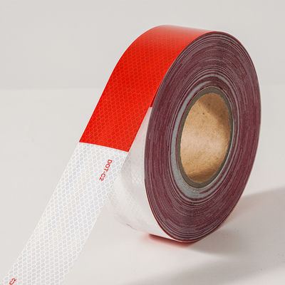 Buon prezzo 50 mm 2 pollici adesivo bianco rosso DOT C2 adesivi adesivi di sicurezza riflettenti su camion per veicoli in linea