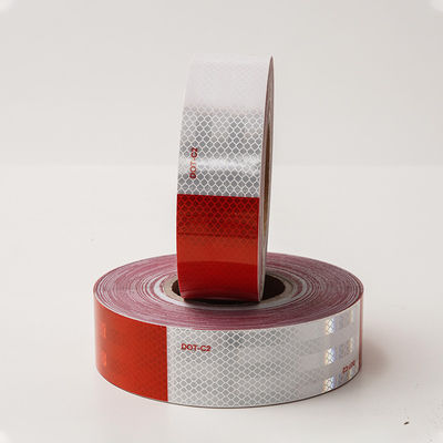 Buon prezzo Alta visibilità DOT nastro riflettente di sicurezza approvato per veicoli bianco e rosso in linea