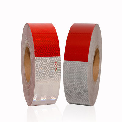 Buon prezzo Bianco Rosso Sicurezza Visibilità Veicolo Camione Tela riflettente DOT Prismatica in linea