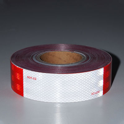 Buon prezzo Nastro di sicurezza riflettente DOT-C2 di alta intensità, impermeabile, rosso e bianco, nastro adesivo di visibilità per veicoli in linea