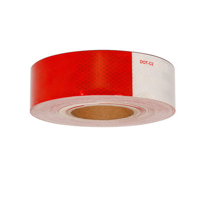 Buon prezzo Adesivo impermeabile DOT C2 Nastro riflettente rosso e bianco per rimorchi di camion in linea