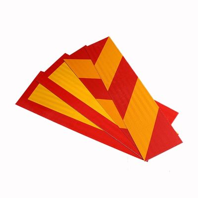 Buon prezzo Adesivo di Chevron riflettente in alluminio a strisce gialle e rosse per camion pesanti in linea