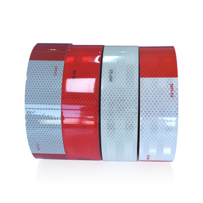 Buon prezzo Nastro riflettente autoadesivo omologato DOT C2 rosso e bianco per rimorchi e camion in linea