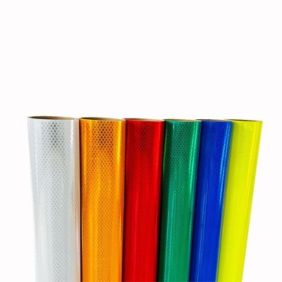 Buon prezzo 4x150FT Micro Bianco Giallo Alta Visibilità Micro Diamond Grade Pellicola Vinilica Riflettente per Segnaletica Stradale ODM in linea