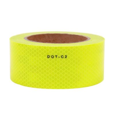 Buon prezzo High Intensity Fluorescent Yellow Green PMMA Micro Prismatic DOT C2 Reflective Tape in linea