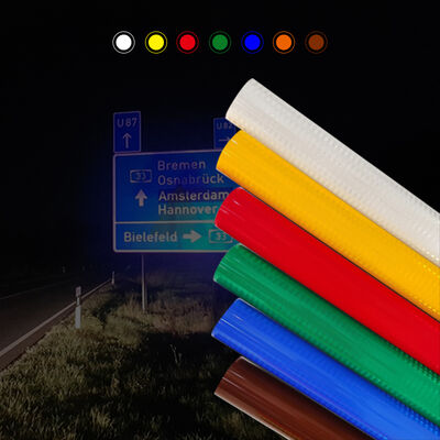 Buon prezzo Tessuto riflettente ASTM D4956 Tipo II EGP con durata all'esterno di 7 anni e adesivo sensibile alla pressione in linea